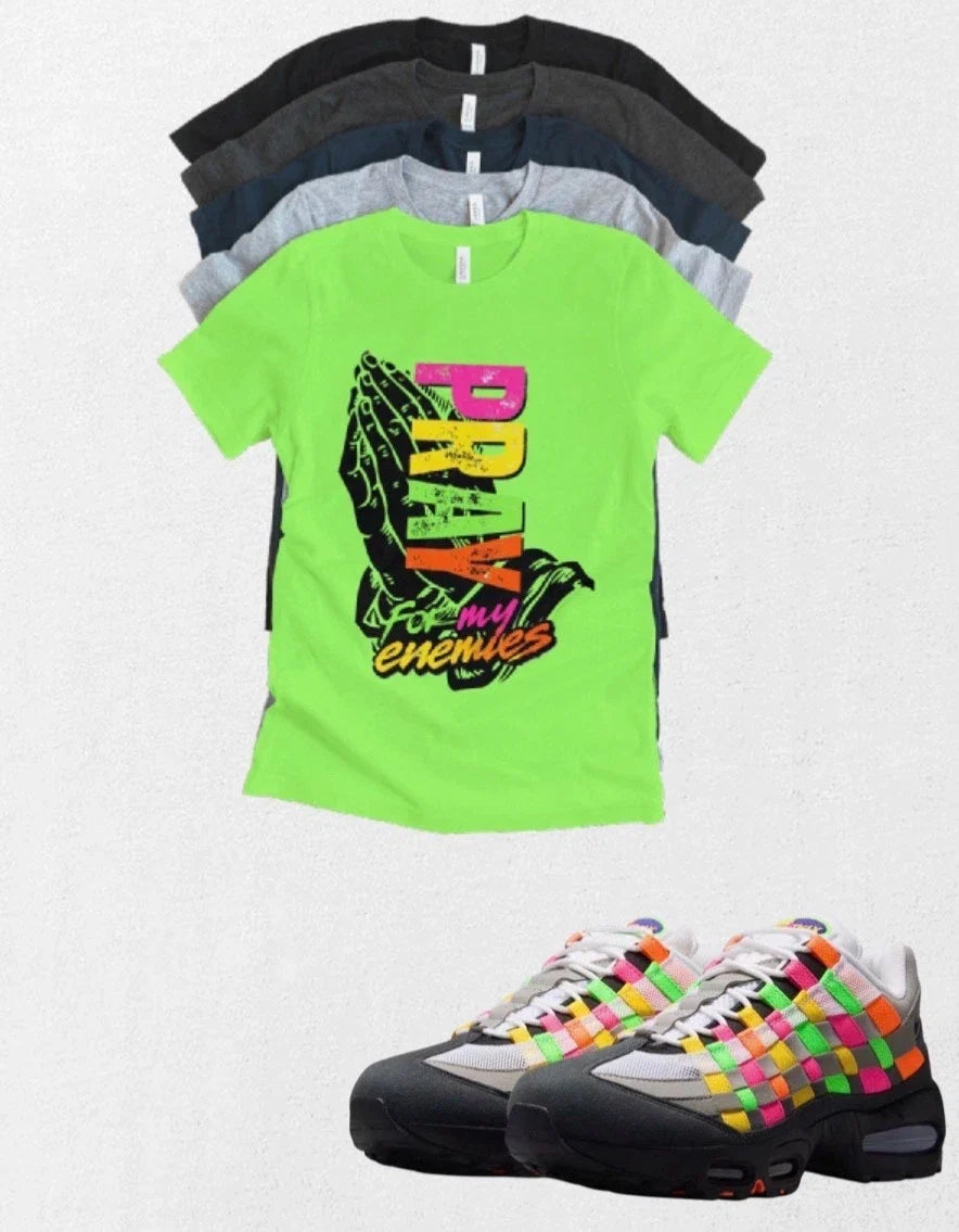 OG Air Max 95 Pray 4my enemies Woven Multi-Colored - Adult & Kids T-Shirts, Sweatshirts & Hoodies apparel design preview 1