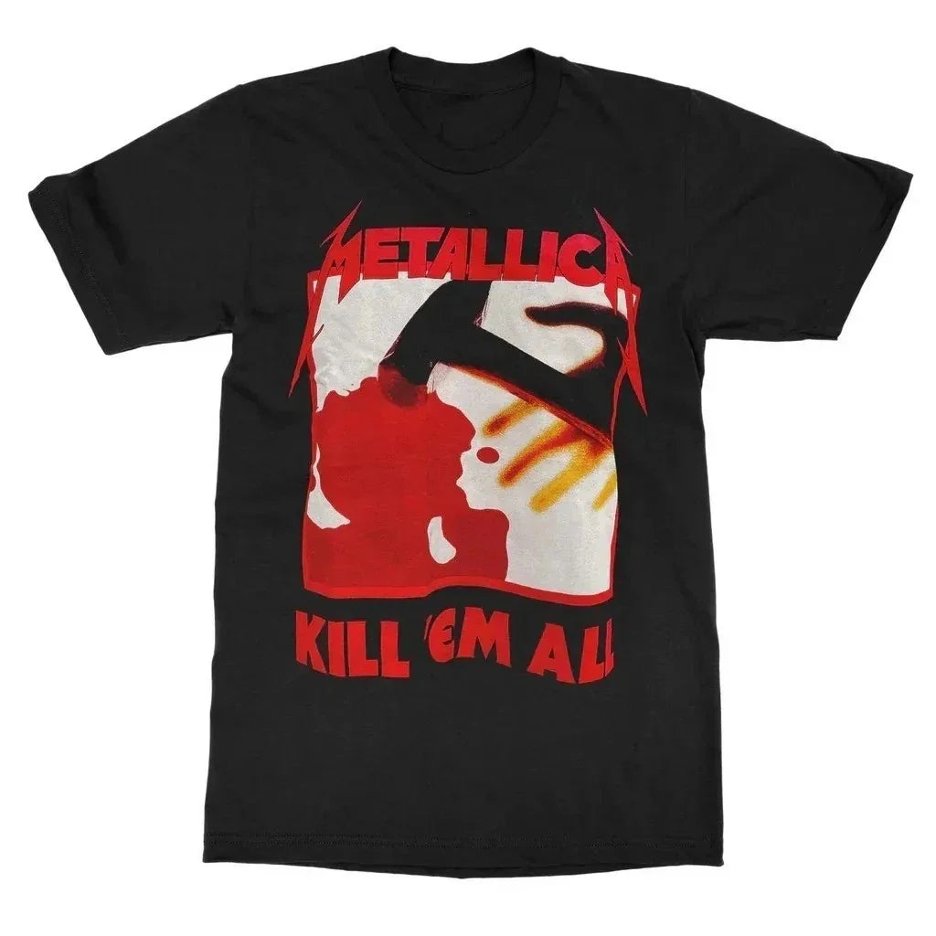 Metallica Kill Em All Tracks Print Vintage Oversized - Adult & Kids T-Shirts, Sweatshirts & Hoodies apparel design preview 1