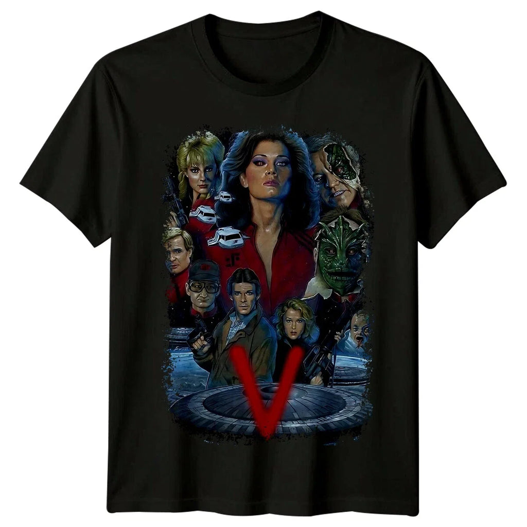 V (1984) Movie Poster Inspired Retro 80s - Adult & Kids T-Shirts, Sweatshirts & Hoodies apparel design preview 1