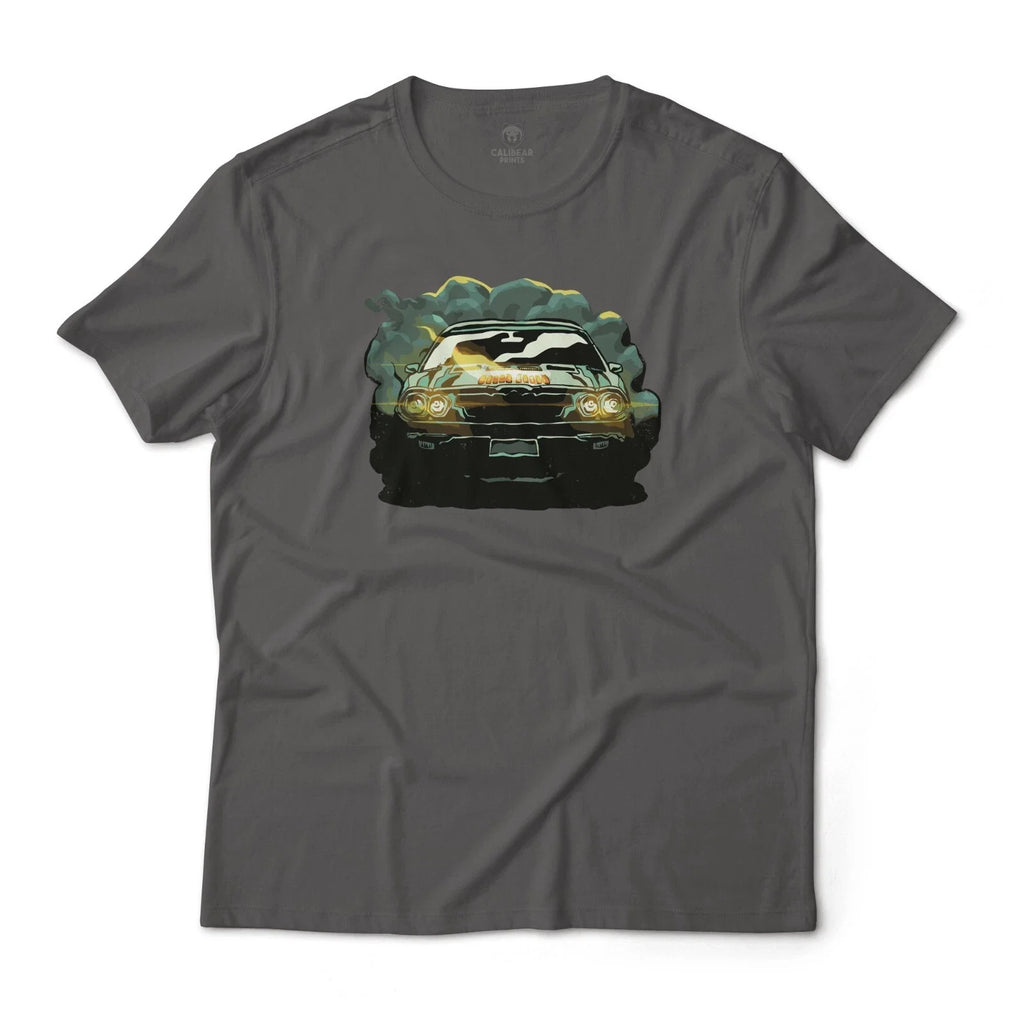 Dark Smokey Muscle Car Comic Aesthetic Style Graphic - Adult & Kids T-Shirts, Sweatshirts & Hoodies apparel design preview 1
