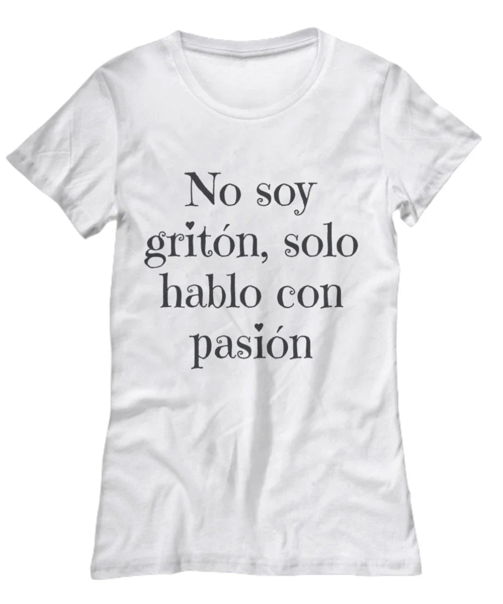 Funny Latin quote, I speak with passion Women's - Adult & Kids T-Shirts, Sweatshirts & Hoodies apparel design preview 1