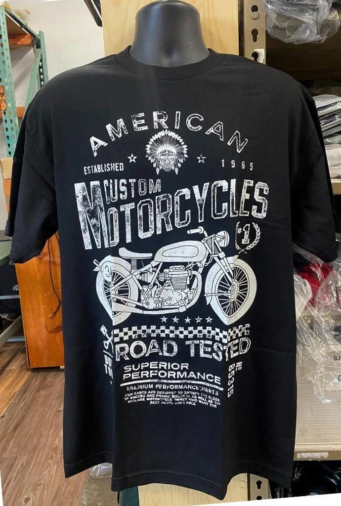 NEW PRINTED MOTORCYCLE COTTON BLACK GREY NAVY BLUE - Adult & Kids T-Shirts, Sweatshirts & Hoodies apparel design preview 1