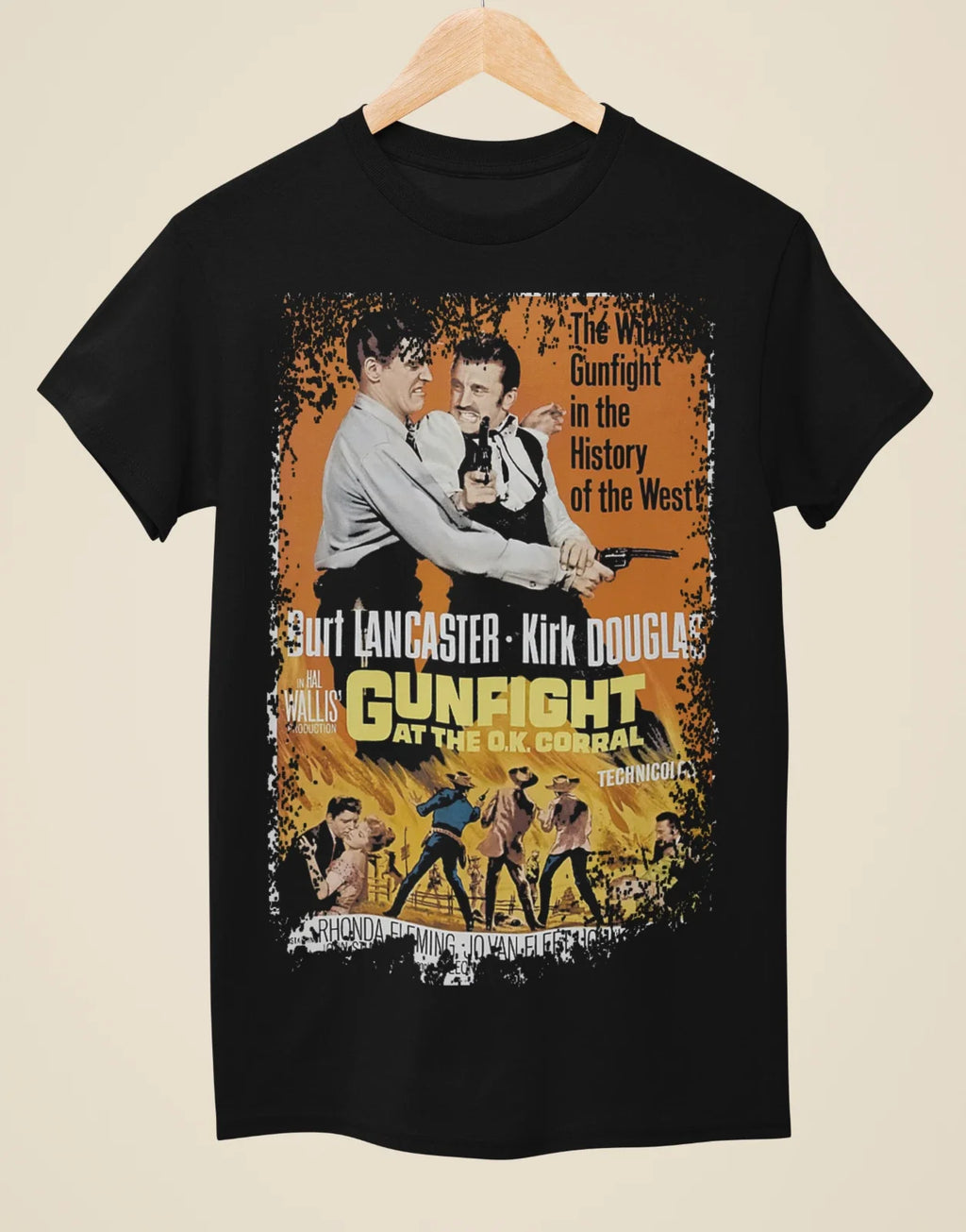 Gunfight at the O.K. Corral Western Movie Poster - Adult & Kids T-Shirts, Sweatshirts & Hoodies apparel design preview 1