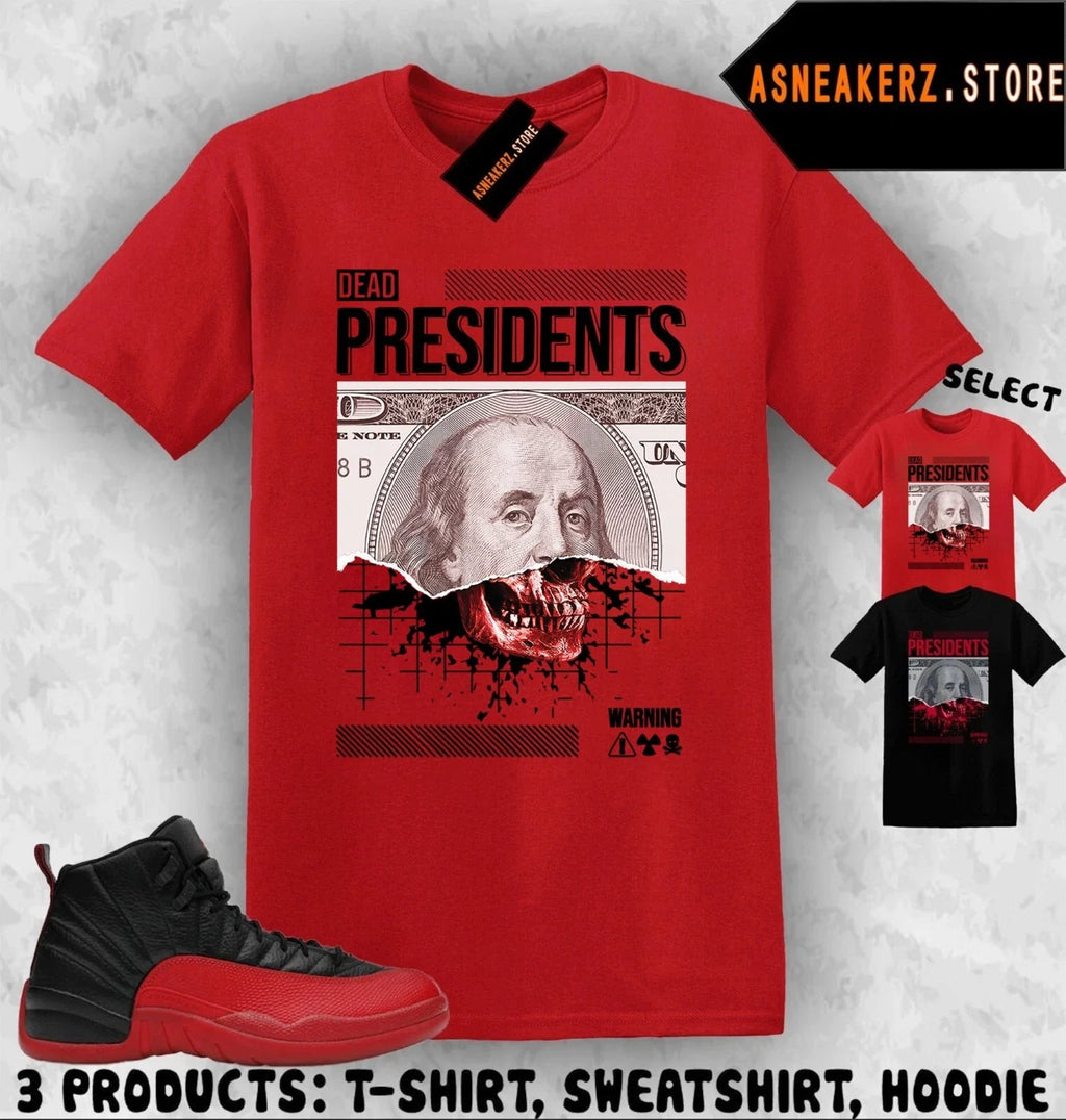 To Match AJ 12 Flu Game Sneaker Matching Dead - Adult & Kids T-Shirts, Sweatshirts & Hoodies apparel design preview 1