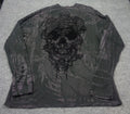 Affliction Thermal Men XL Gray Skull Snake Distressed - Adult & Kids T-Shirts, Sweatshirts & Hoodies apparel design preview 1