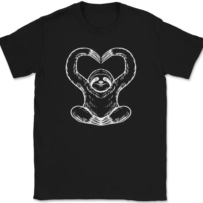 Sloth Love Heart Valentine's Day Cute Animal Graphic - Adult & Kids T-Shirts, Sweatshirts & Hoodies apparel design preview 1