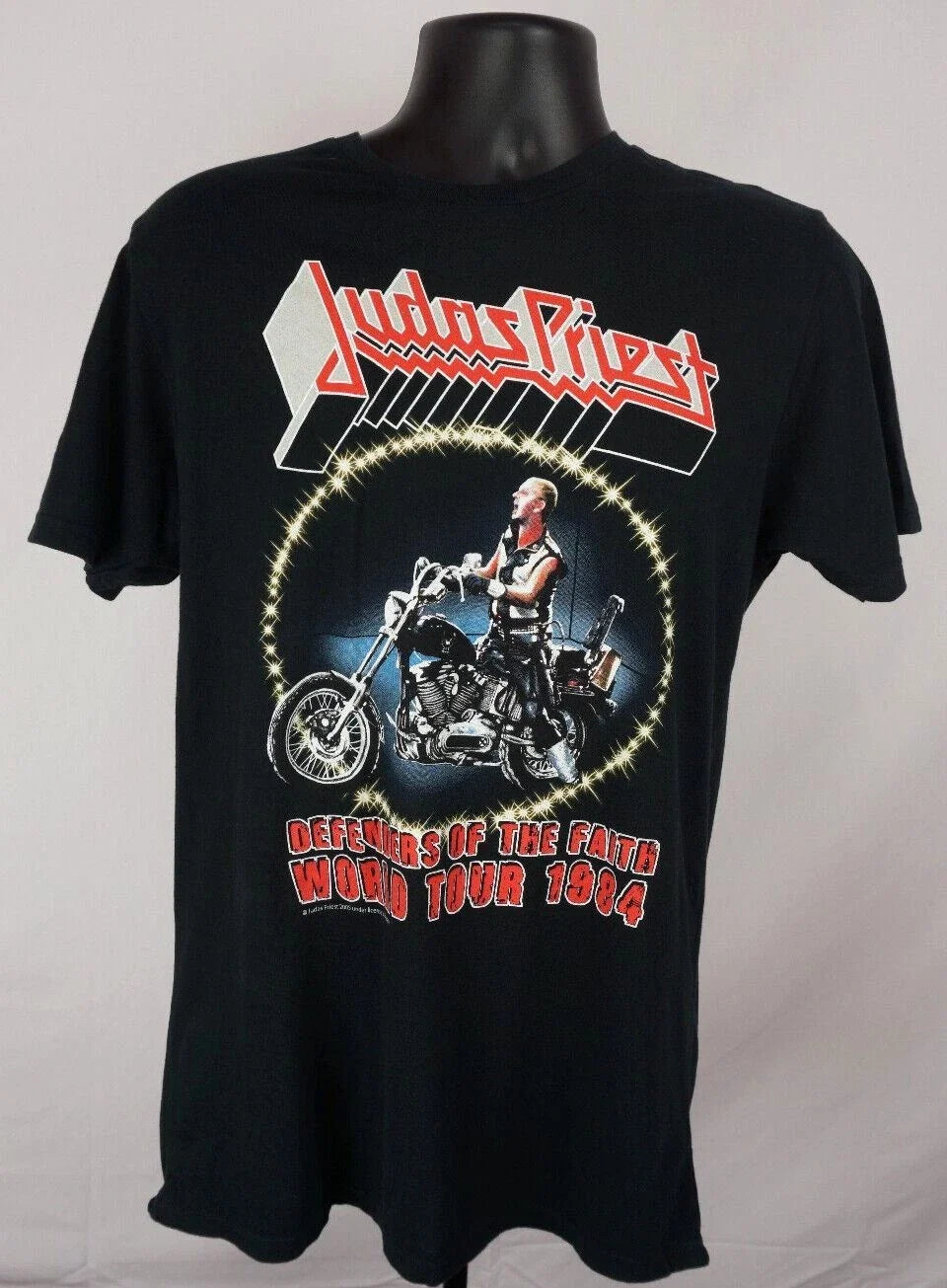 Judas Priest 1984 World Tour Men's XL Black Graphic - Adult & Kids T-Shirts, Sweatshirts & Hoodies apparel design preview 1