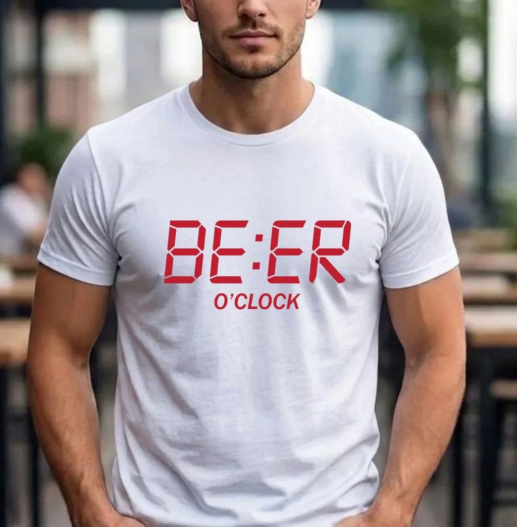 Funny Beer O'Clock Digital Clock Sarcastic Lover - Adult & Kids T-Shirts, Sweatshirts & Hoodies apparel design preview 1