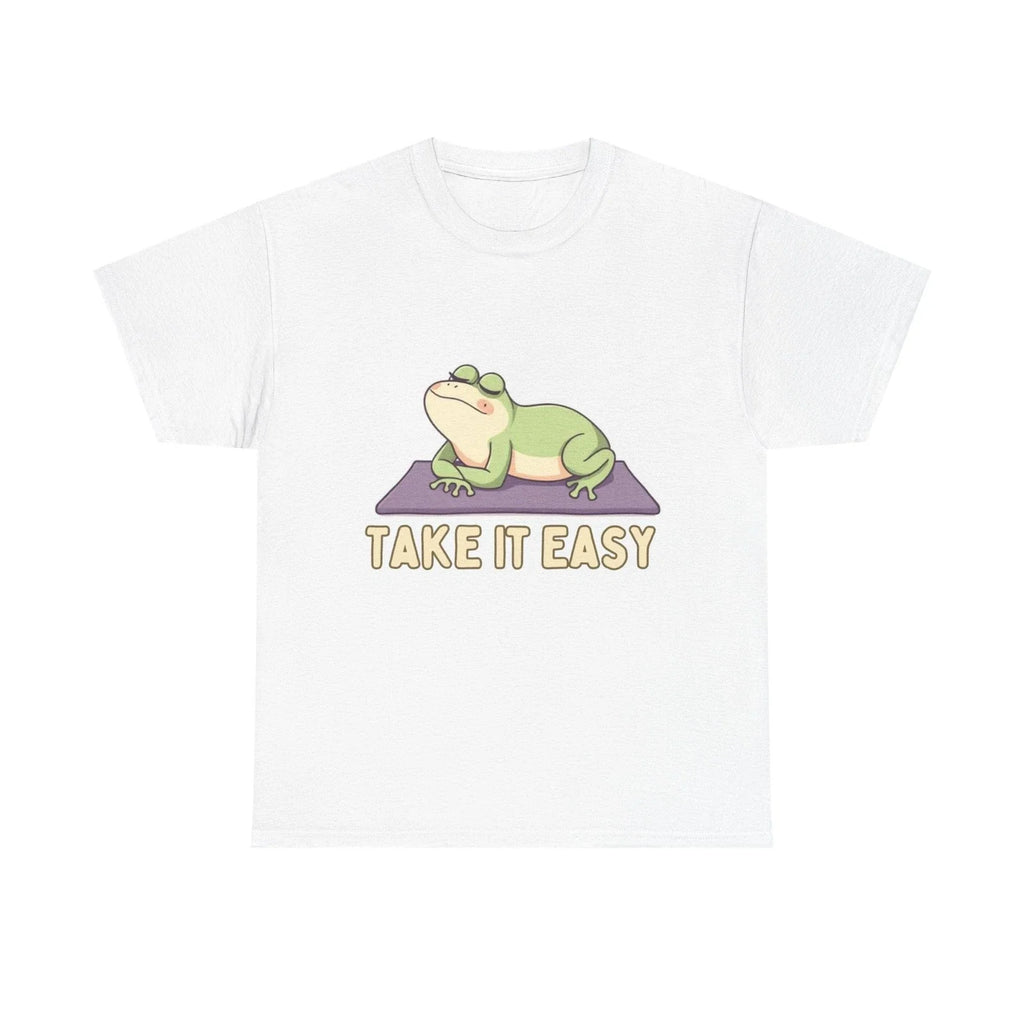 Take It Easy Frog Cute Relaxed Yoga Aesthetic - Adult & Kids T-Shirts, Sweatshirts & Hoodies apparel design preview 1