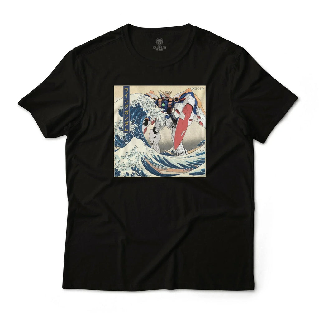Amazing Mobile Suit Gundam Wing in Great Wave Off - Adult & Kids T-Shirts, Sweatshirts & Hoodies apparel design preview 1