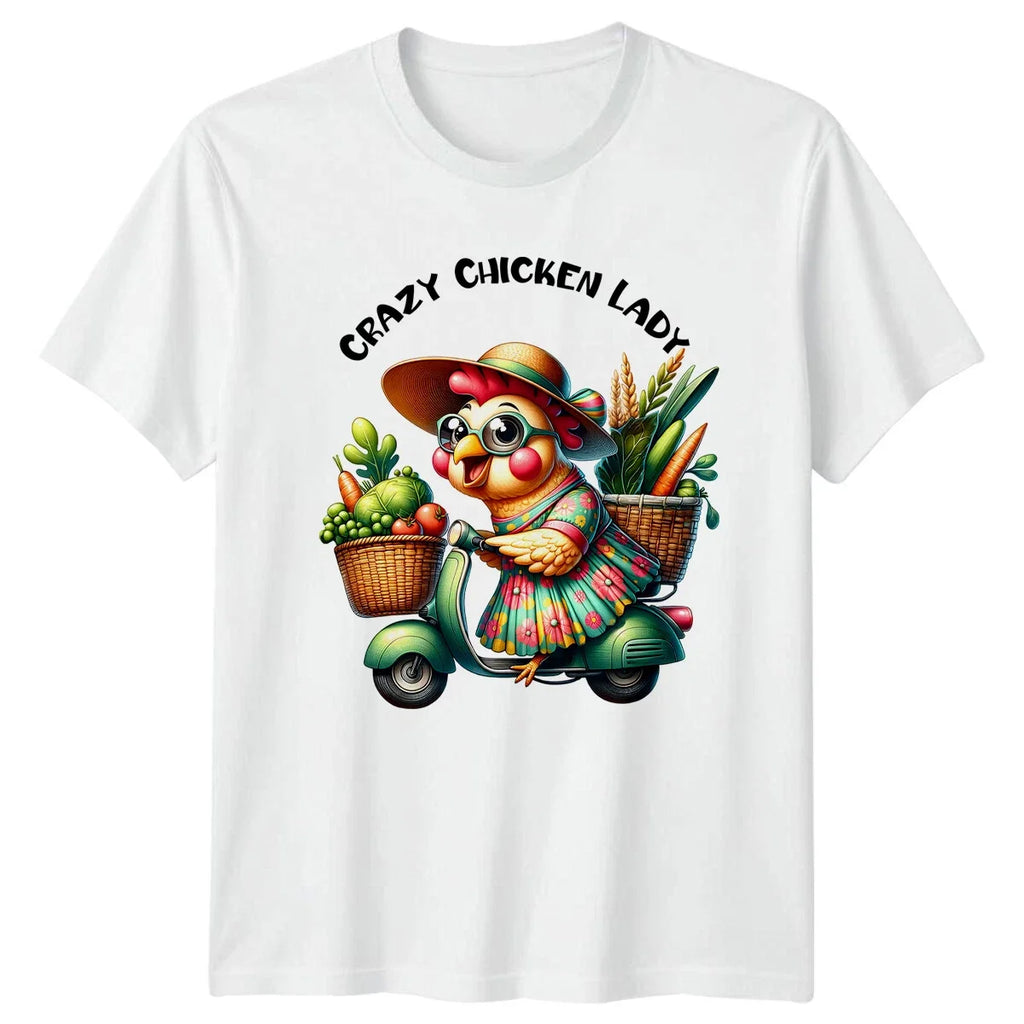 Crazy Chicken Lady Mens Ladies Graphic Unisex Top - Adult & Kids T-Shirts, Sweatshirts & Hoodies apparel design preview 1
