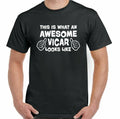Vicar Mens Funny This Is What An Awesome Looks Like - Adult & Kids T-Shirts, Sweatshirts & Hoodies apparel design preview 1