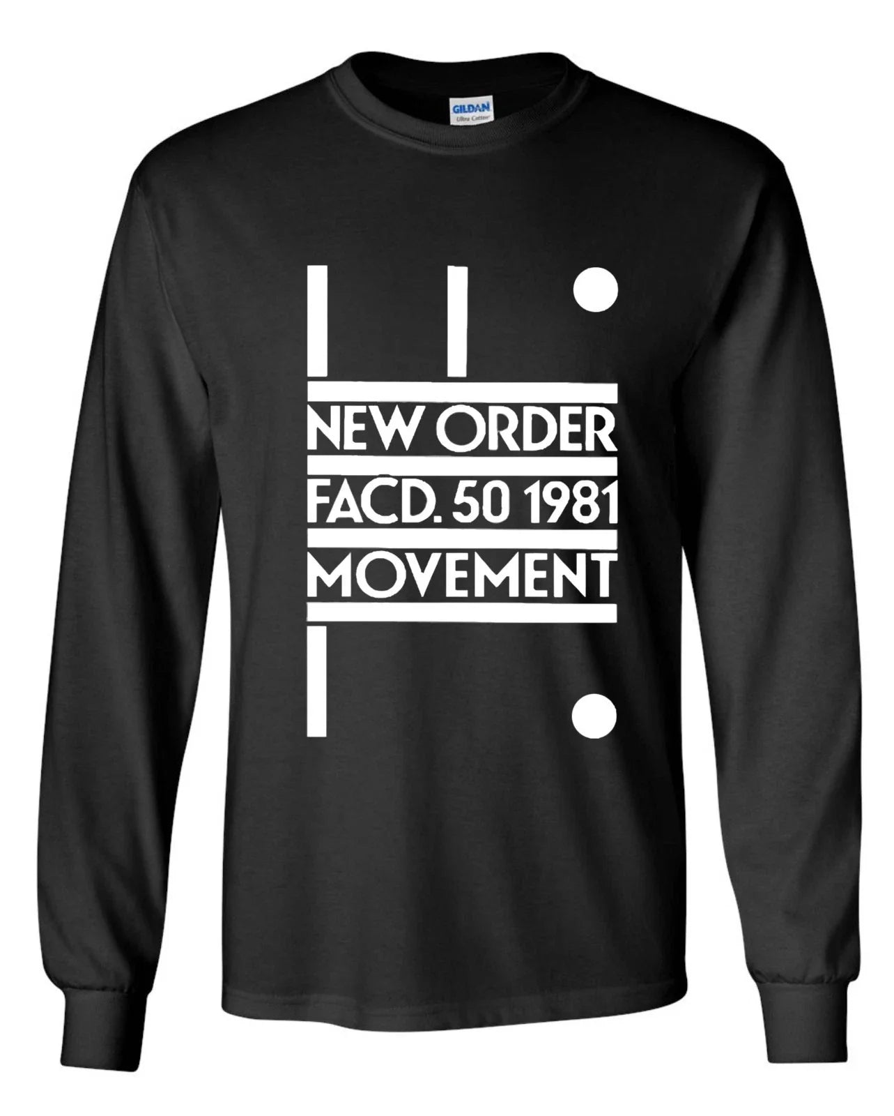New Order FACD. 1981 Movement, 80s synth rock wave - Adult & Kids T-Shirts, Sweatshirts & Hoodies apparel design preview 1