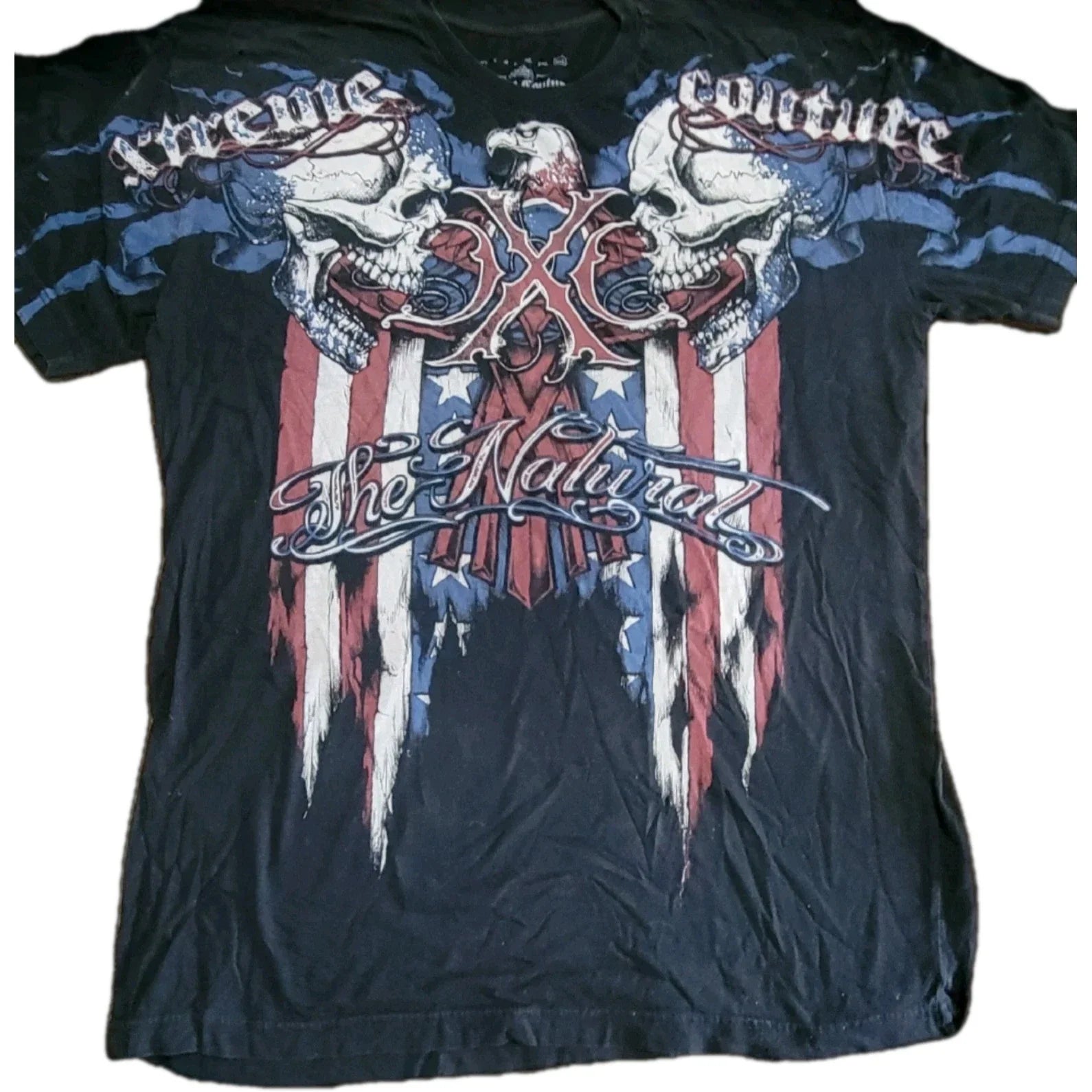 Xtreme Couture Affliction 3XL USA Skull Eagle Biker - Adult & Kids T-Shirts, Sweatshirts & Hoodies apparel design preview 1