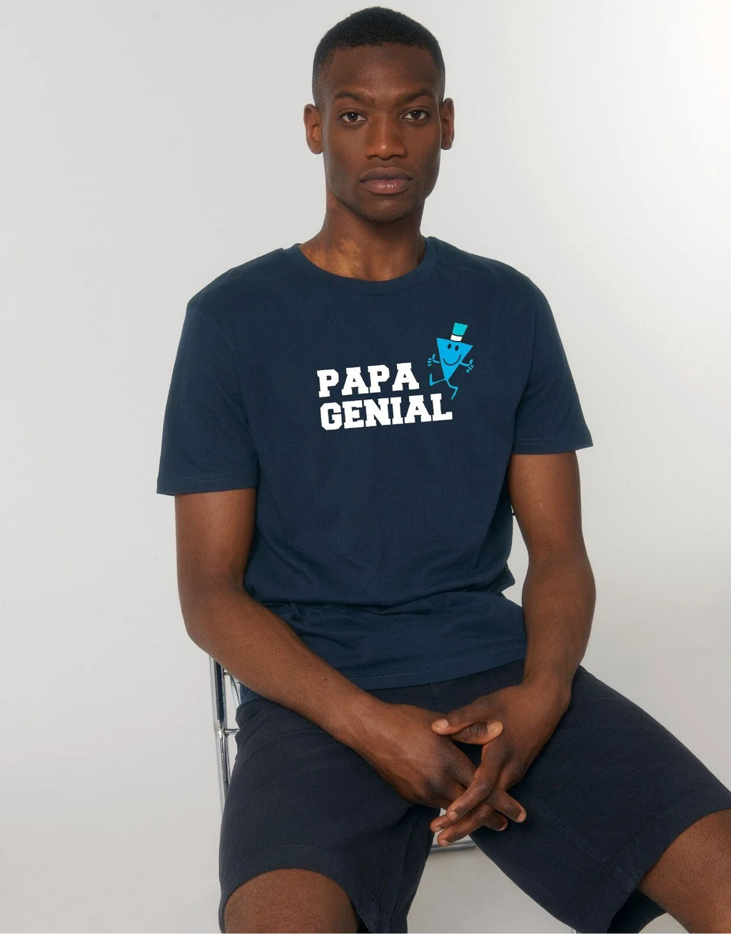 Man short Sleeve Papa Awsome Color Navy Blue - Adult & Kids T-Shirts, Sweatshirts & Hoodies apparel design preview 1
