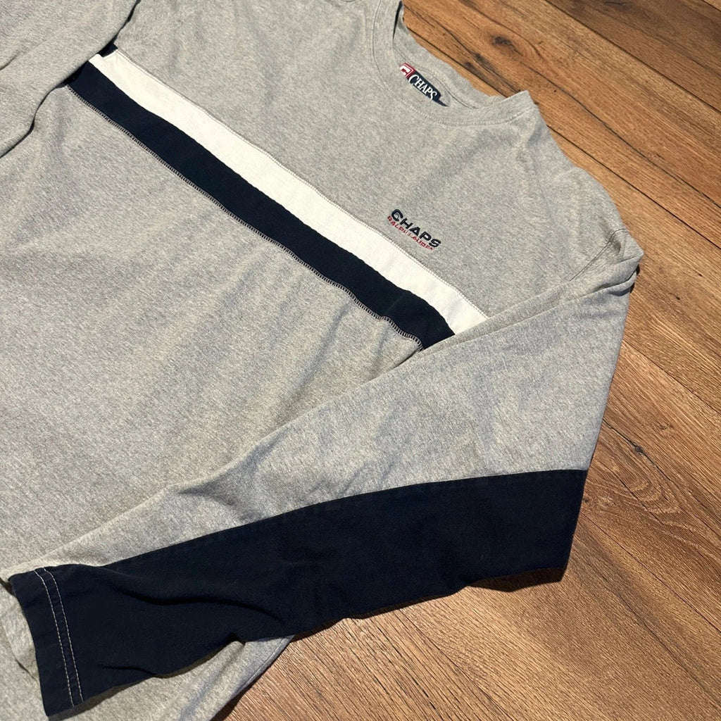 Y2K Chaps Ralph Lauren Grey Colorblock Mens XL - Adult & Kids T-Shirts, Sweatshirts & Hoodies apparel design preview 1