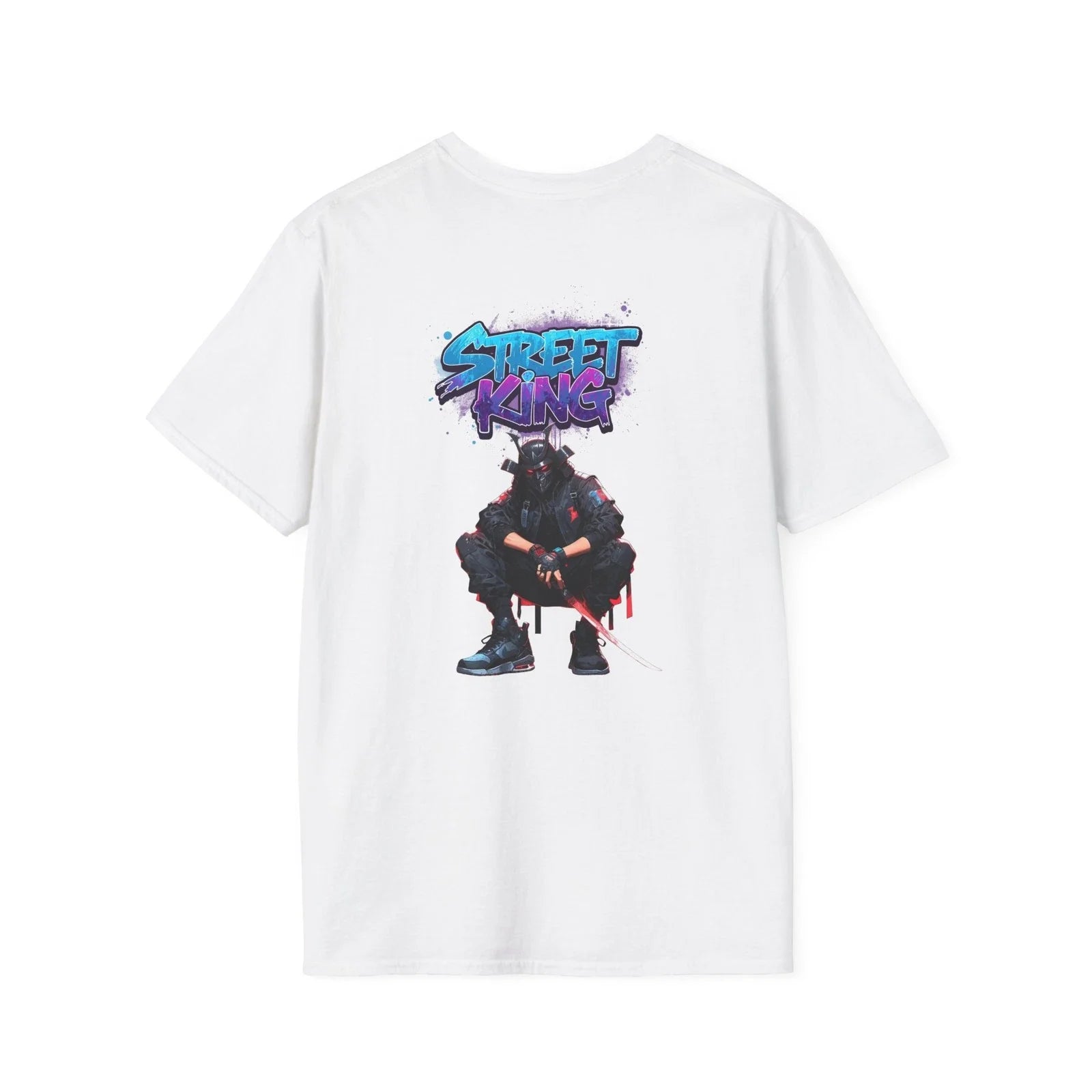 Anime Cyberpunk Samurai Street King Graffiti Design - Adult & Kids T-Shirts, Sweatshirts & Hoodies apparel design preview 1