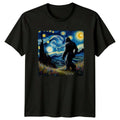 Bigfoot Starry Night Parody Art Funny Sasquatch - Adult & Kids T-Shirts, Sweatshirts & Hoodies apparel design preview 1