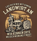 Mens Graphic Funny Farmer Quote Round Neck Brown - Adult & Kids T-Shirts, Sweatshirts & Hoodies apparel design preview 1