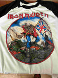 Iron Maiden British Metal Ounslaught 1983 Raglan S to - Adult & Kids T-Shirts, Sweatshirts & Hoodies apparel design preview 1