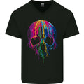 Melting Skull Biker Motorcycle Gothic Mens V-Neck - Adult & Kids T-Shirts, Sweatshirts & Hoodies apparel design preview 1