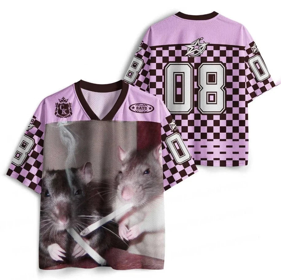 Custom Smoking Rats Y2K Sport Jersey - Adult & Kids T-Shirts, Sweatshirts & Hoodies apparel design preview 1