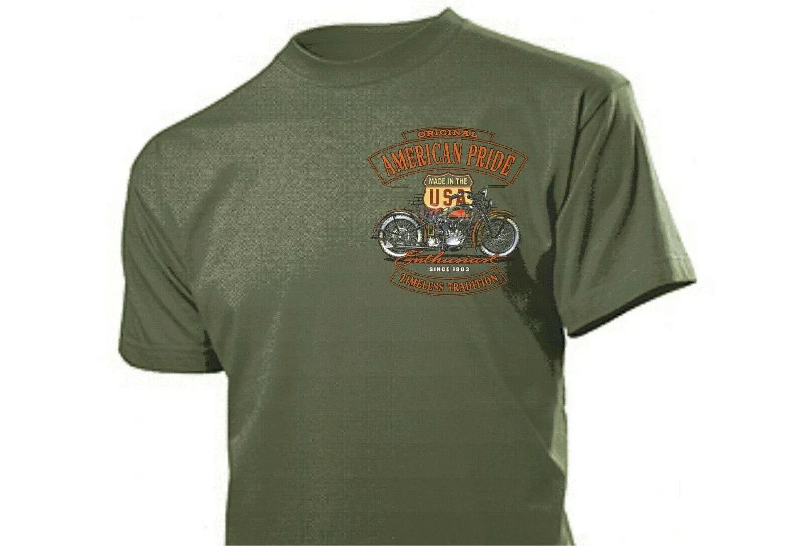 The American Pride Timeless Tradition Motorcycle - Adult & Kids T-Shirts, Sweatshirts & Hoodies apparel design preview 1