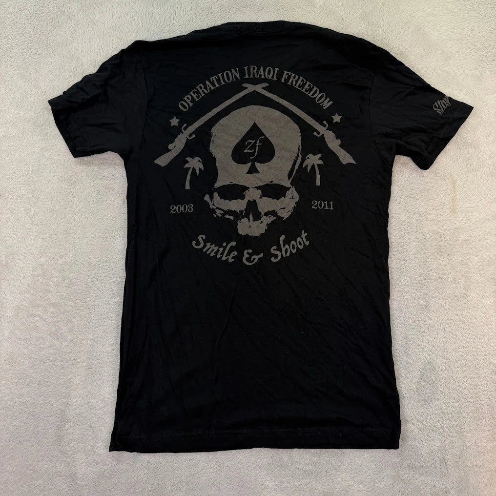 NEW Zero Foxtrot Men Medium Army Black Skull - Adult & Kids T-Shirts, Sweatshirts & Hoodies apparel design preview 1