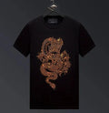 New Men Luxury Rhinestones Dragon Fashion Black White - Adult & Kids T-Shirts, Sweatshirts & Hoodies apparel design preview 1