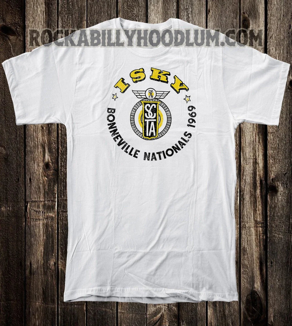 Retro Hot Rod Drag Race Racing Isky Cams Bonneville - Adult & Kids T-Shirts, Sweatshirts & Hoodies apparel design preview 1