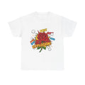 Camiseta Explosión de Rosas. Arte Pop Cómic, ¡Pow! - Adult & Kids T-Shirts, Sweatshirts & Hoodies apparel design preview 1