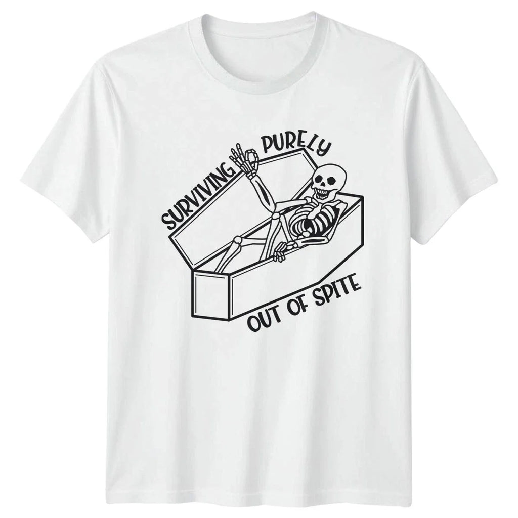 Surviving Purely Out Of Spite Dark Humor Birthday - Adult & Kids T-Shirts, Sweatshirts & Hoodies apparel design preview 1