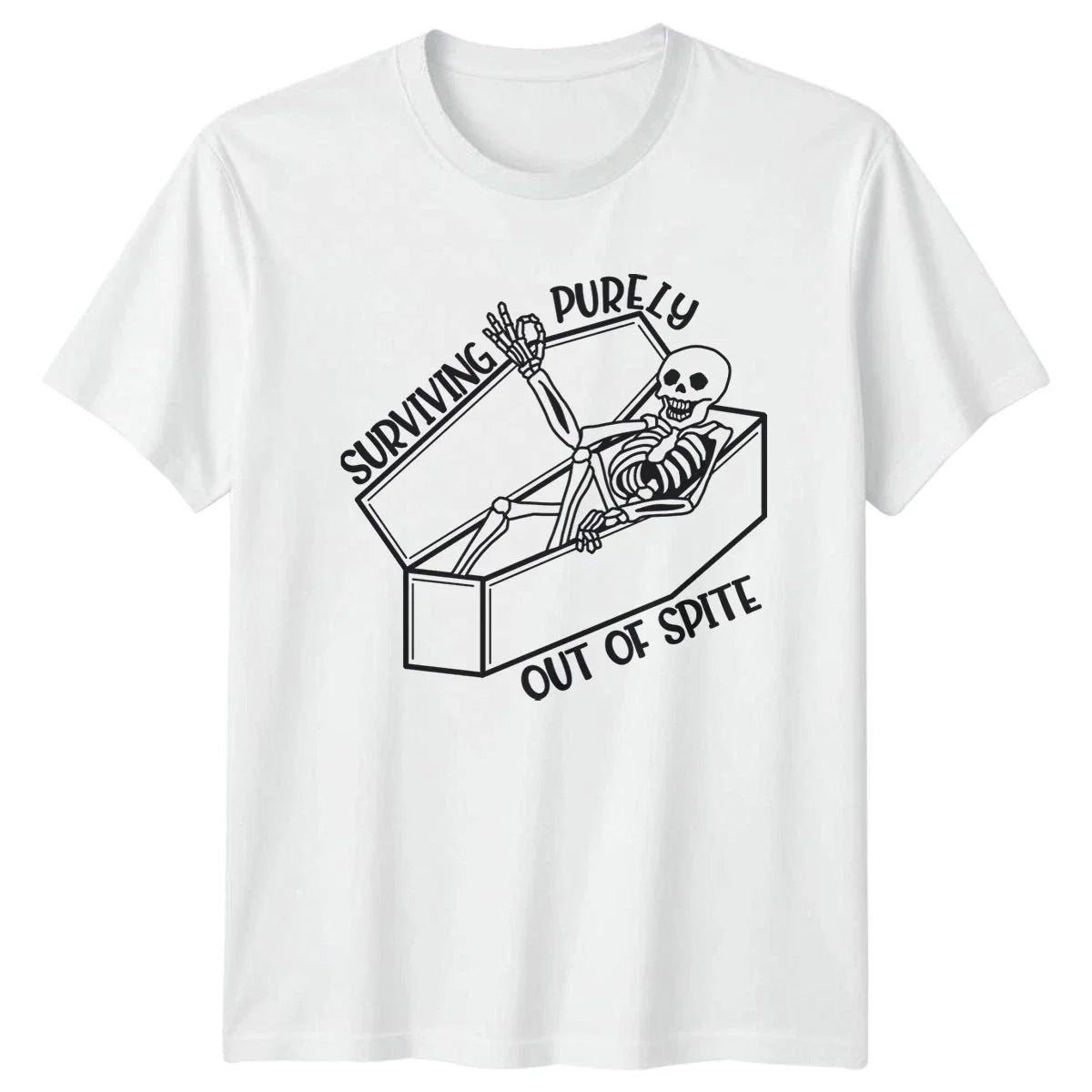 Surviving Purely Out Of Spite Dark Humor Birthday - Adult & Kids T-Shirts, Sweatshirts & Hoodies apparel design preview 1