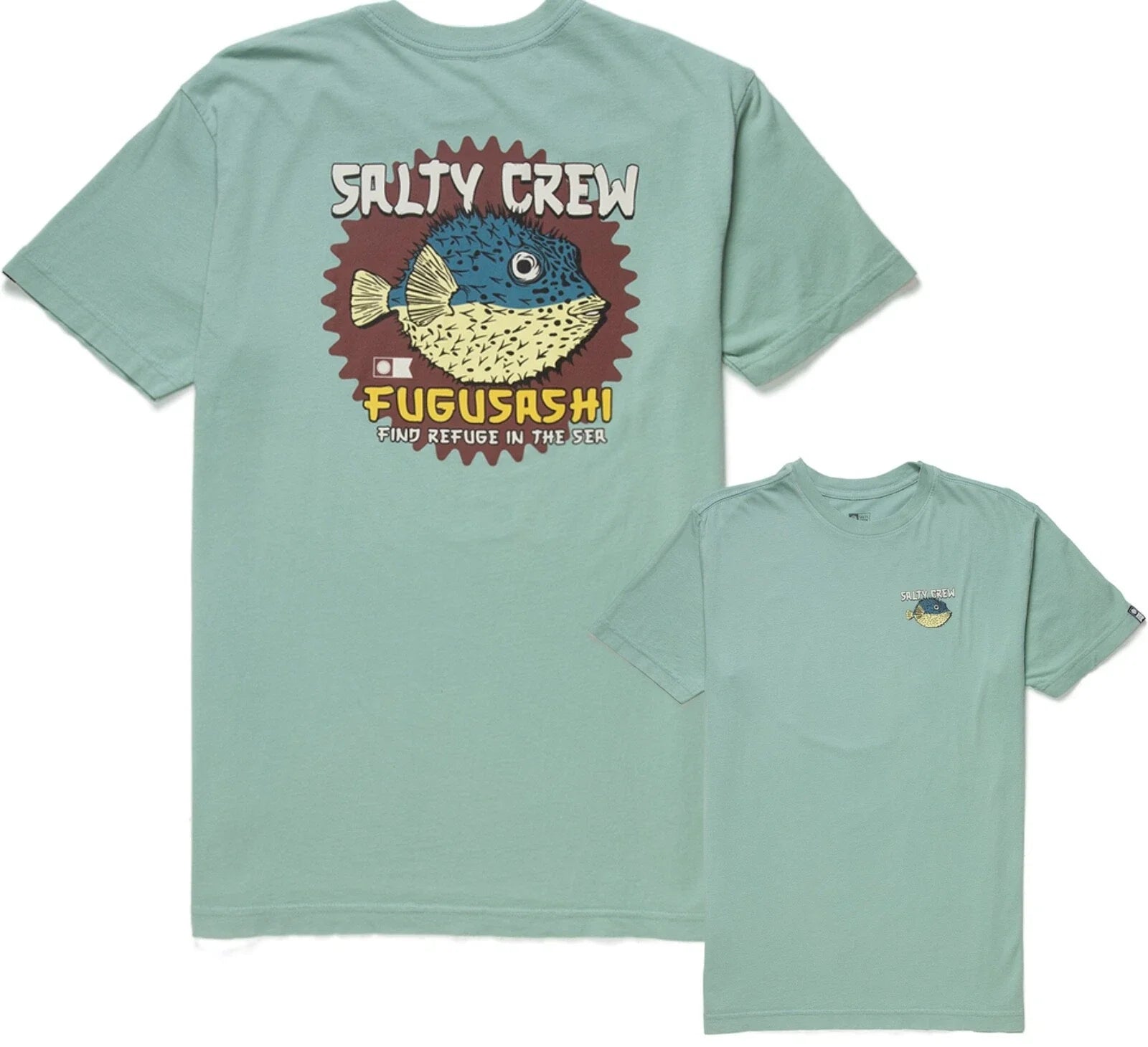 New Salty Crew Puffer Fish Green Premium Mens S/S - Adult & Kids T-Shirts, Sweatshirts & Hoodies apparel design preview 1