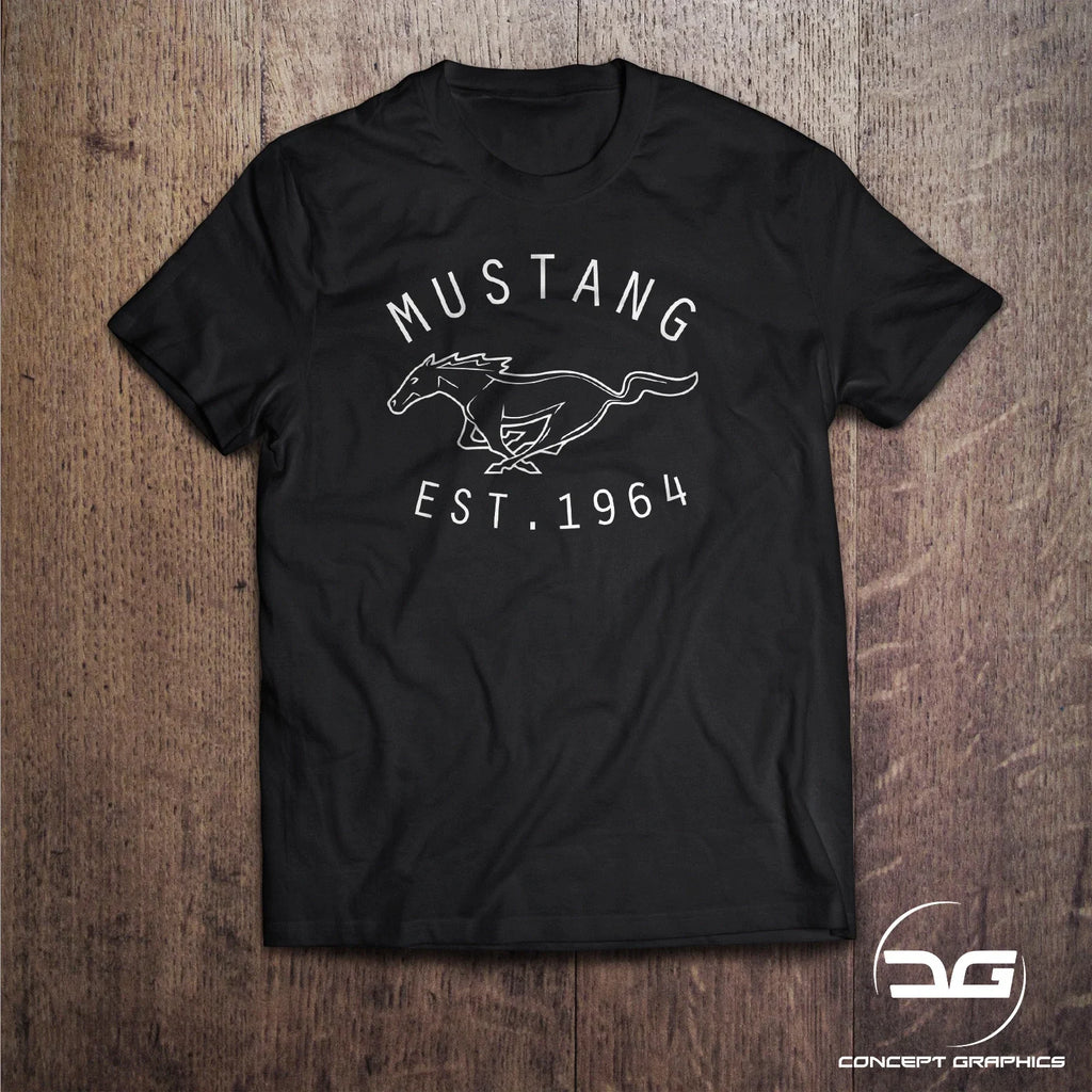 Classic Mustang Men's Black Novelty Gift - Adult & Kids T-Shirts, Sweatshirts & Hoodies apparel design preview 1