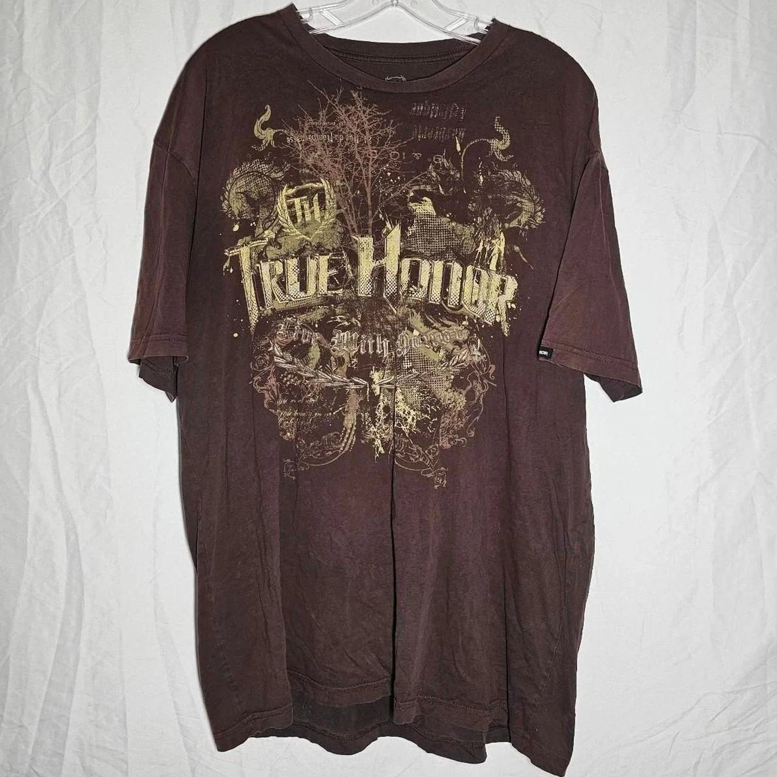 Emo grunge gothic y2k true honor brown - Adult & Kids T-Shirts, Sweatshirts & Hoodies apparel design preview 1