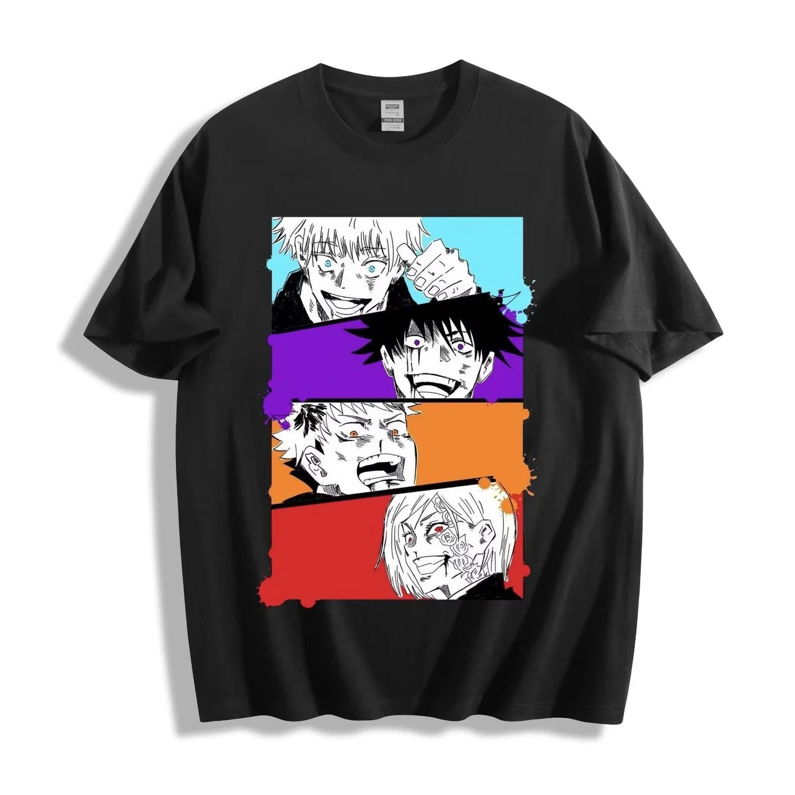 Jujutsu Kaisen Intense Panel Faces Manga Collage - Adult & Kids T-Shirts, Sweatshirts & Hoodies apparel design preview 1