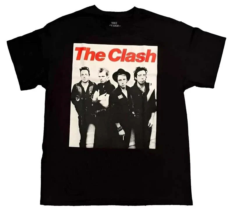 New Authentic The Clash Black White Group Photo Punk - Adult & Kids T-Shirts, Sweatshirts & Hoodies apparel design preview 1