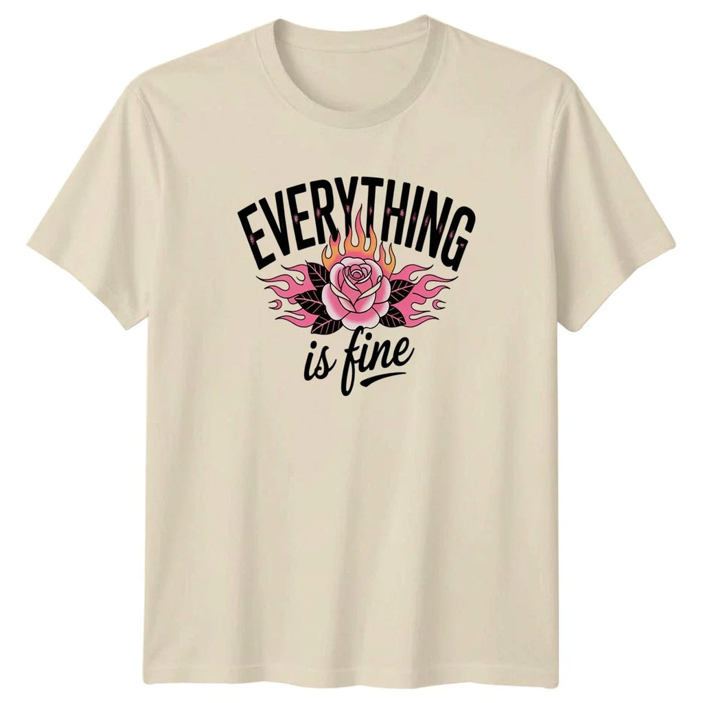 Everything Is Fine Womens Sarcastic Mental Health - Adult & Kids T-Shirts, Sweatshirts & Hoodies apparel design preview 1