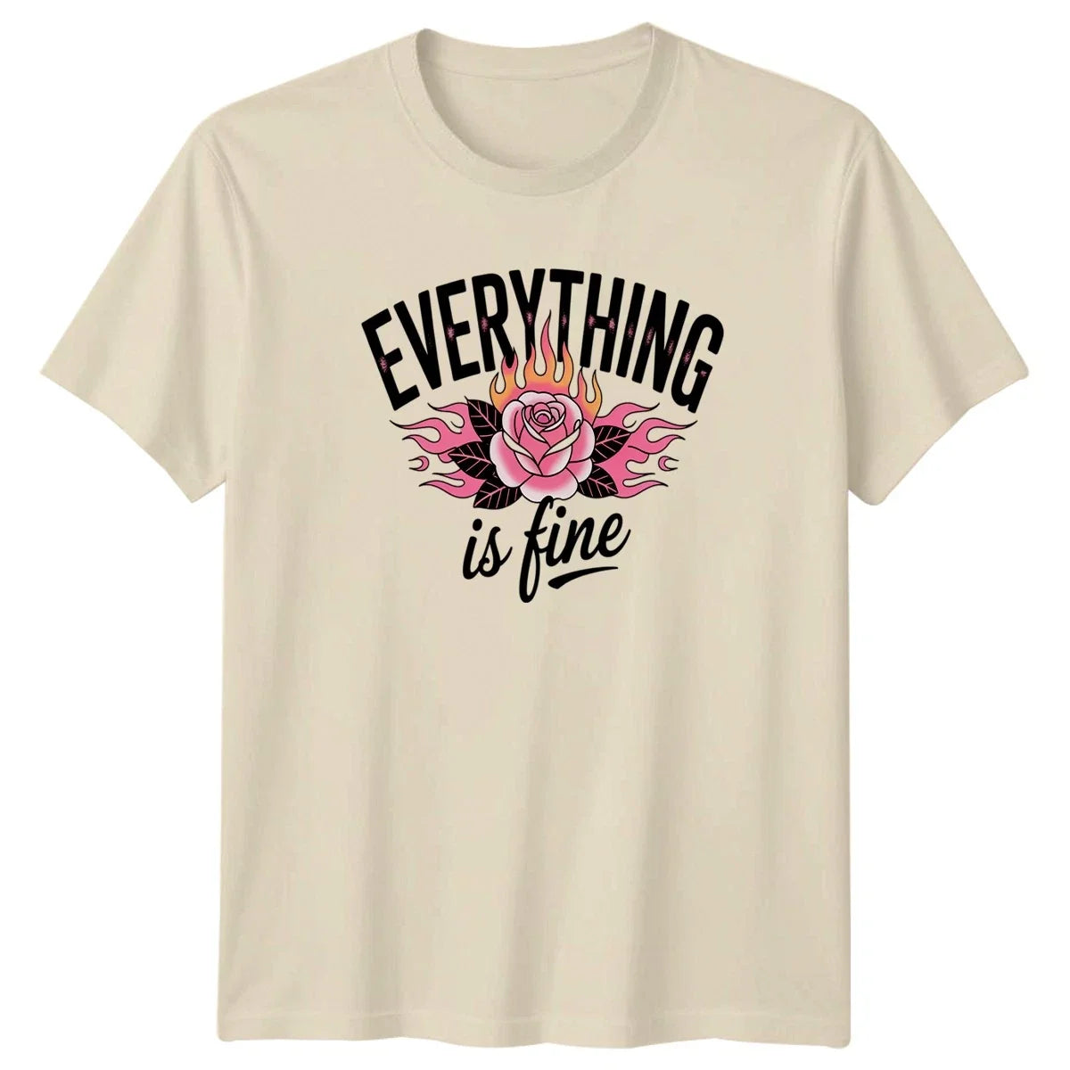Everything Is Fine Womens Sarcastic Mental Health - Adult & Kids T-Shirts, Sweatshirts & Hoodies apparel design preview 1