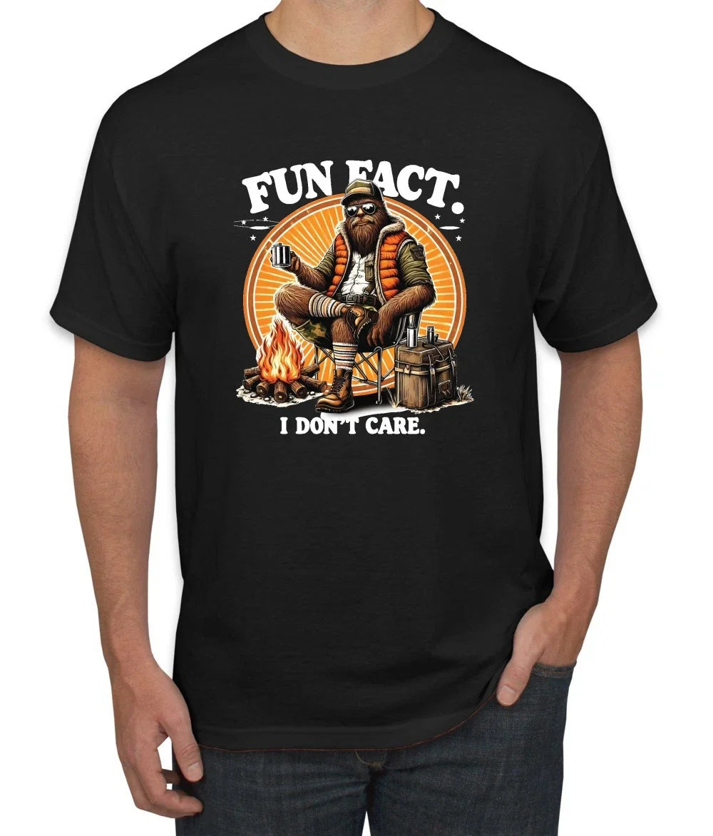 Fun Fact I Don't Care Funny Sasquatch Men's - Adult & Kids T-Shirts, Sweatshirts & Hoodies apparel design preview 1