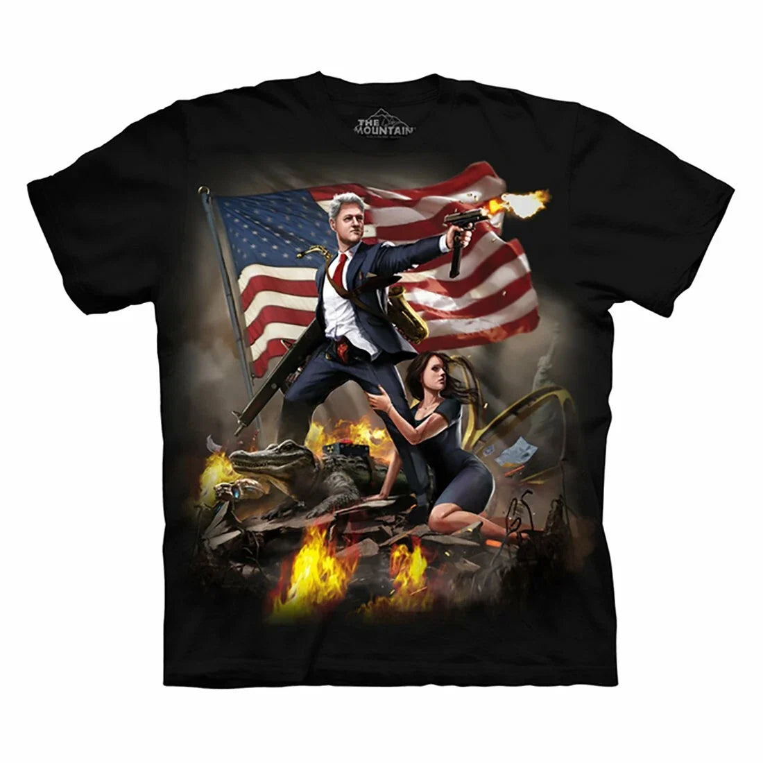 The Mountain Tie Dye Clinton President USA History - Adult & Kids T-Shirts, Sweatshirts & Hoodies apparel design preview 1