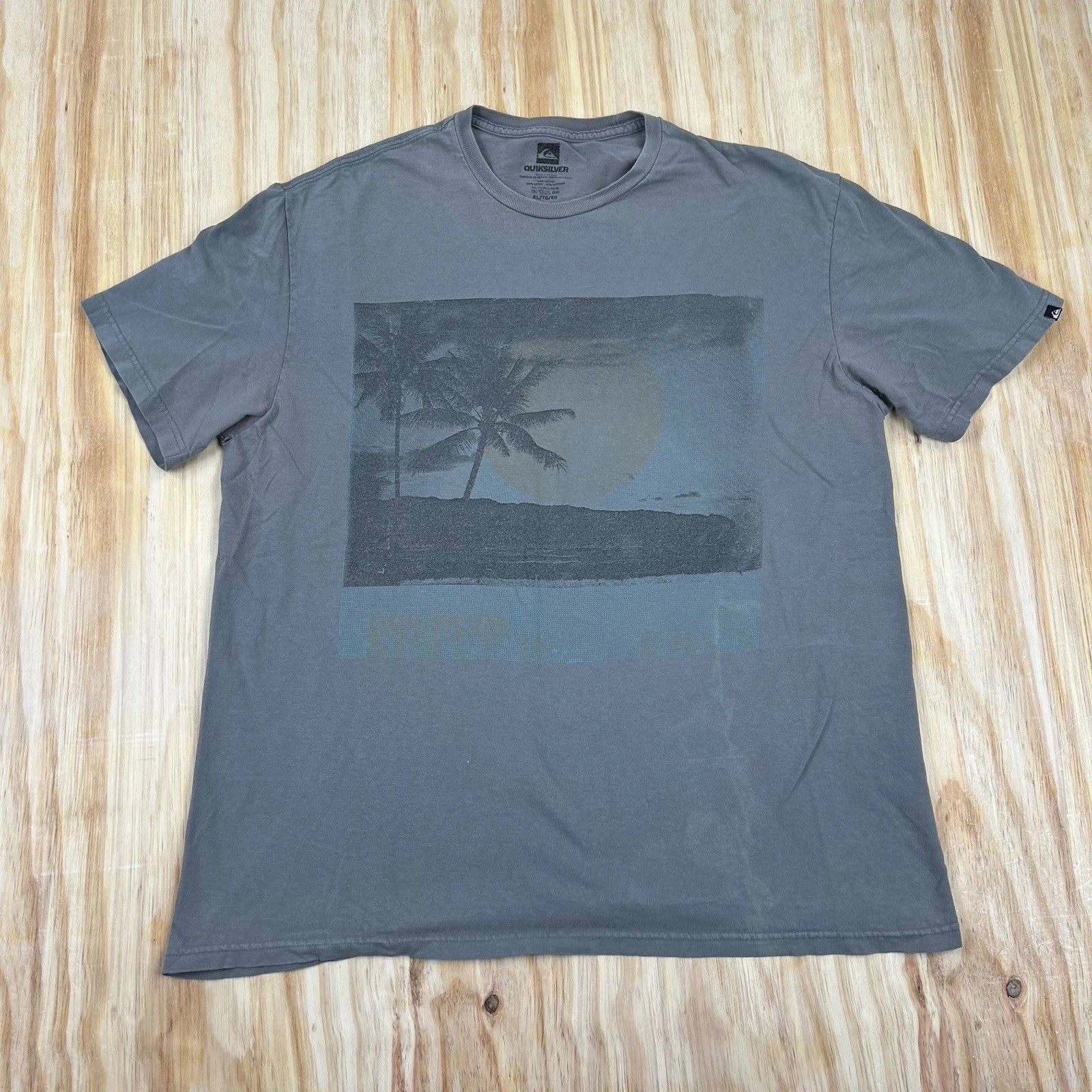 Quiksilver Men's Gray Surf Skate Logo Y2k XL Fade - Adult & Kids T-Shirts, Sweatshirts & Hoodies apparel design preview 1