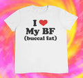 I Love My Buccal Fat y2k 2000s 90s bf aesthetics - Adult & Kids T-Shirts, Sweatshirts & Hoodies apparel design preview 1