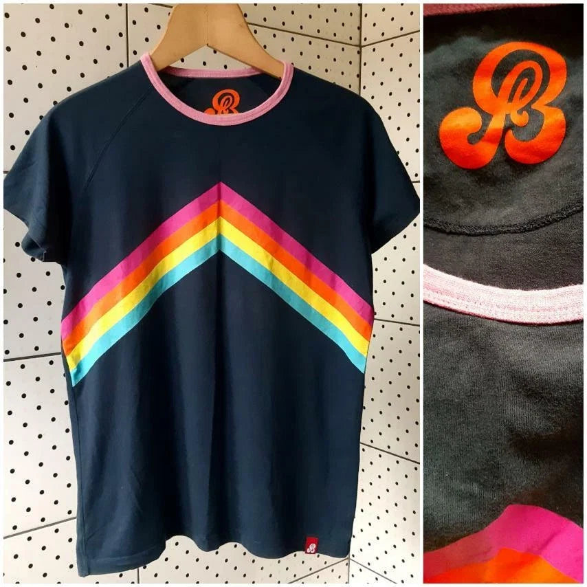 RETRO RAINBOW CHEVRON stripes classic Vintage Size M - Adult & Kids T-Shirts, Sweatshirts & Hoodies apparel design preview 1