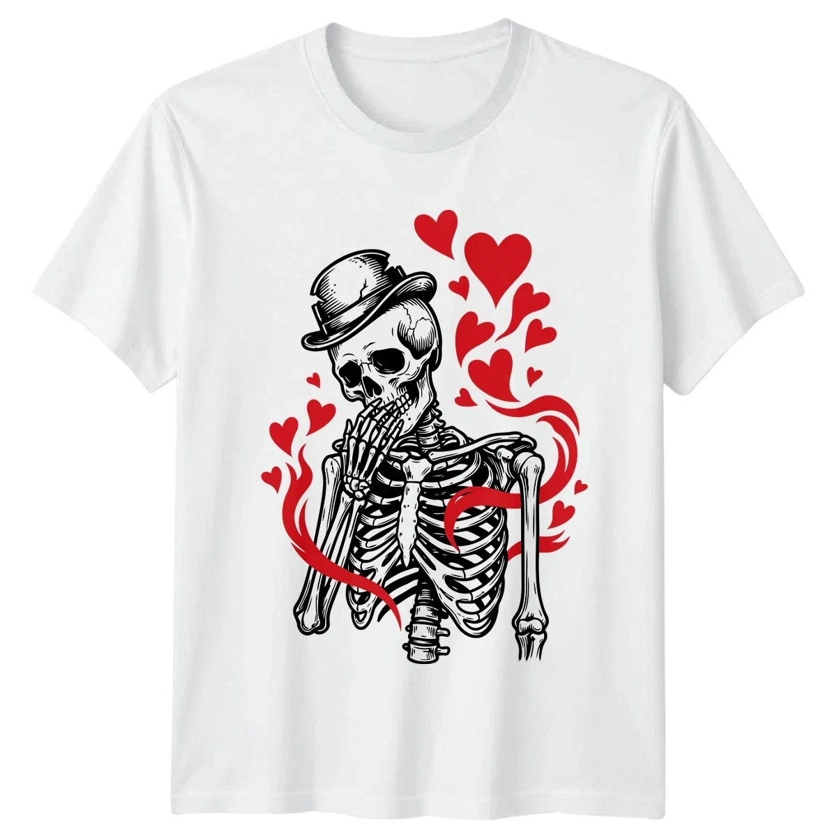 My Hearts On Fire For You Skeleton Art Goth Romance - Adult & Kids T-Shirts, Sweatshirts & Hoodies apparel design preview 1