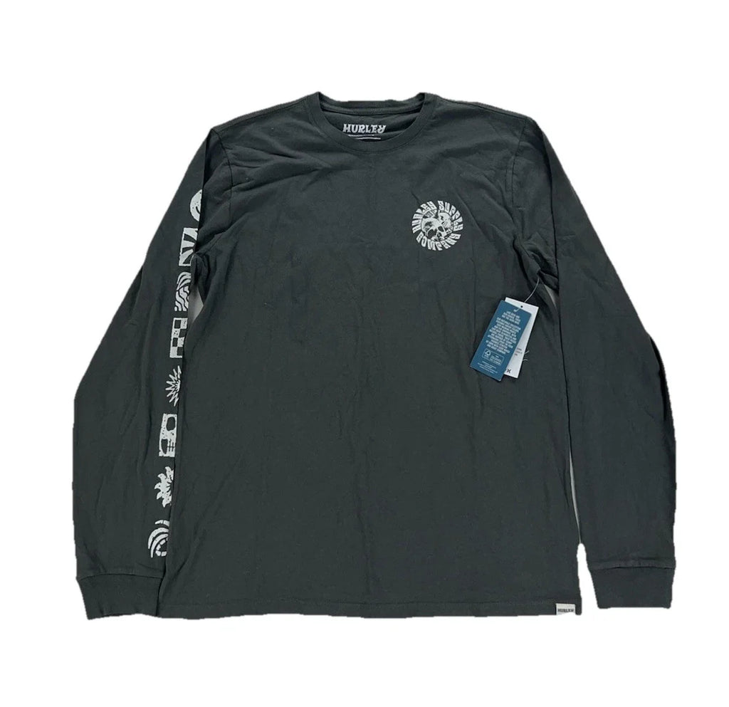 NEW Hurley Naturals Skull Mandala Mens Surf Gray - Adult & Kids T-Shirts, Sweatshirts & Hoodies apparel design preview 1
