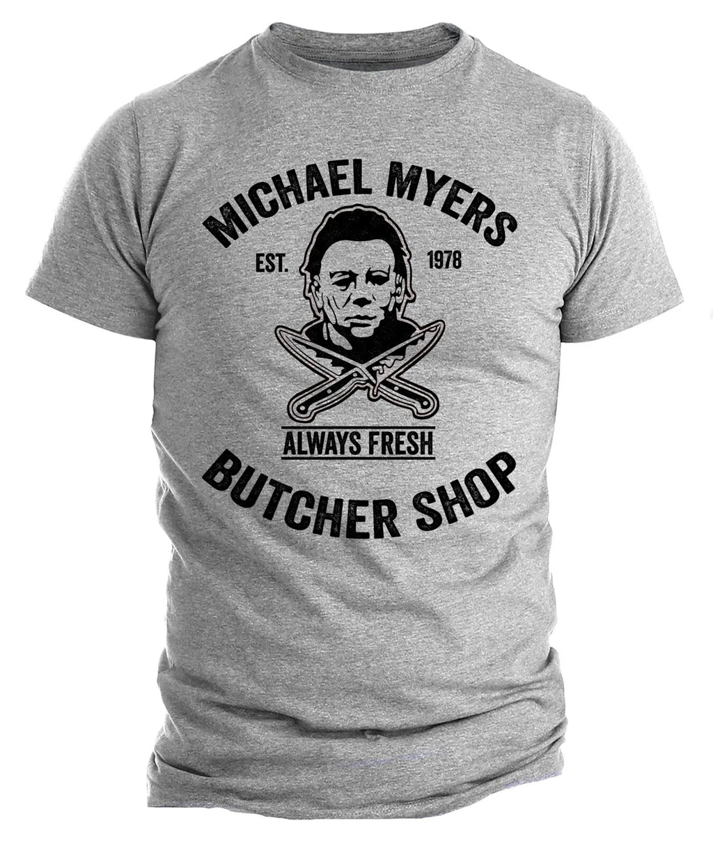 Michael Myers Butcher Shop Halloween Funny Horror - Adult & Kids T-Shirts, Sweatshirts & Hoodies apparel design preview 1