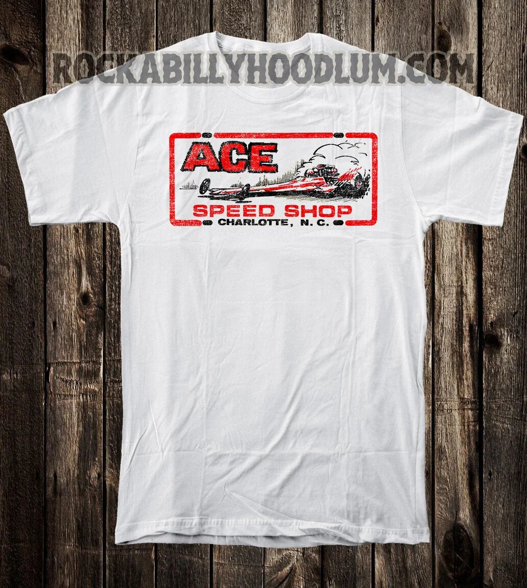 Retro Hot Rod Drag Race Speed Shop Ace Charlotte NC - Adult & Kids T-Shirts, Sweatshirts & Hoodies apparel design preview 1