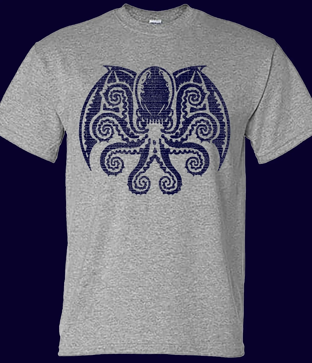 HP Lovecraft Cthulhu distressed look - Adult & Kids T-Shirts, Sweatshirts & Hoodies apparel design preview 1